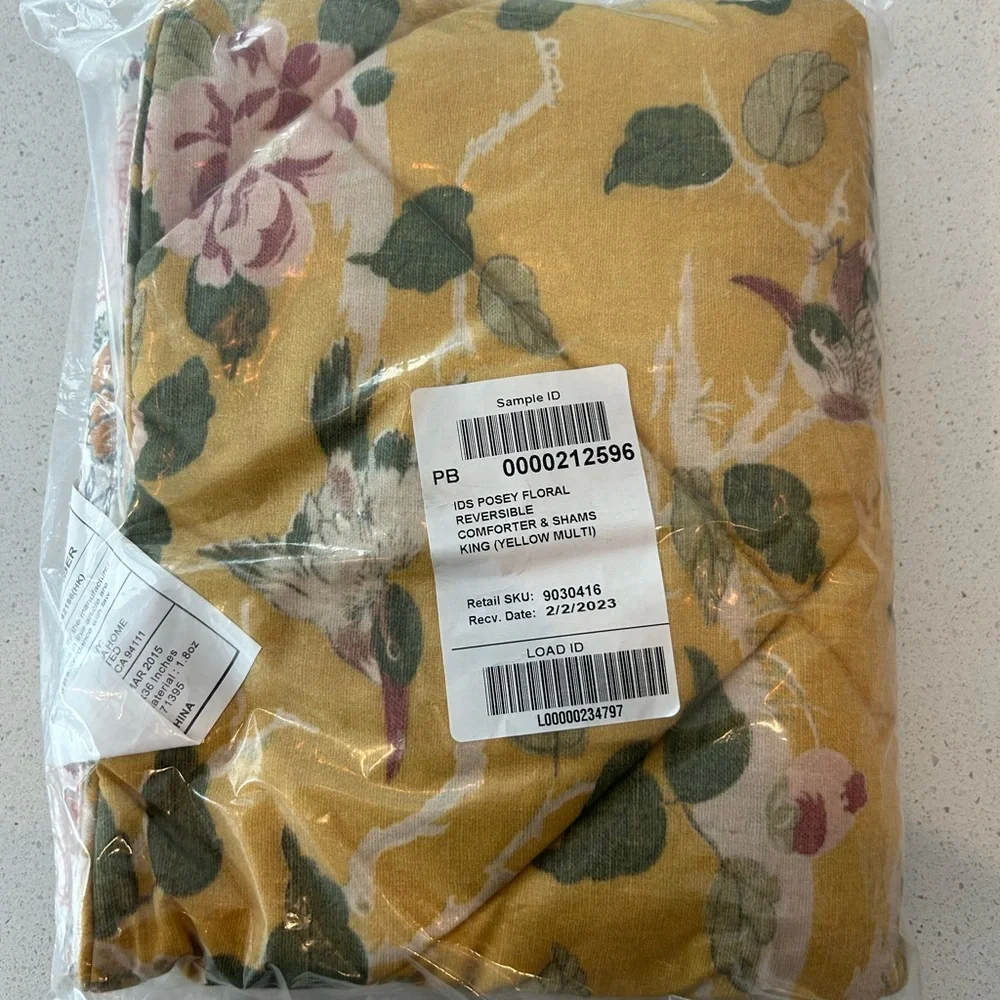 Pottery Barn Soleil Reversible Percale King Pillow Sham NWOT